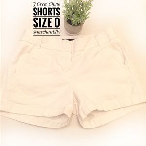 J.Crew White Chino Shorts Size 0 NWOT